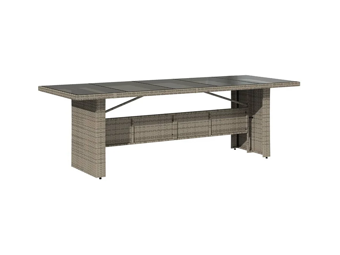 Central Valley  11-delige Tuinset met kussens poly rattan grijs