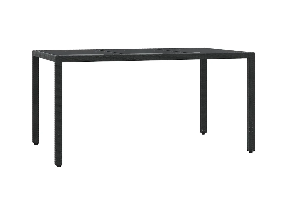 Harmelen  Ensemble à manger de jardin coussins 7pcs Noir Résine tressée
