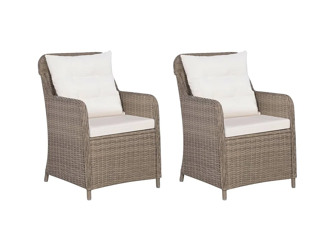 Vent  Ensemble à manger de jardin 3 pcs Marron