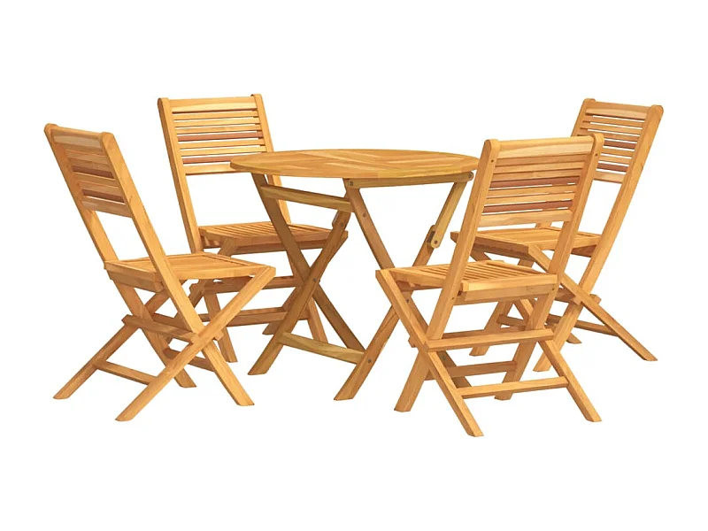 Corato  Ensemble à manger de jardin 5 pcs Bois de teck massif