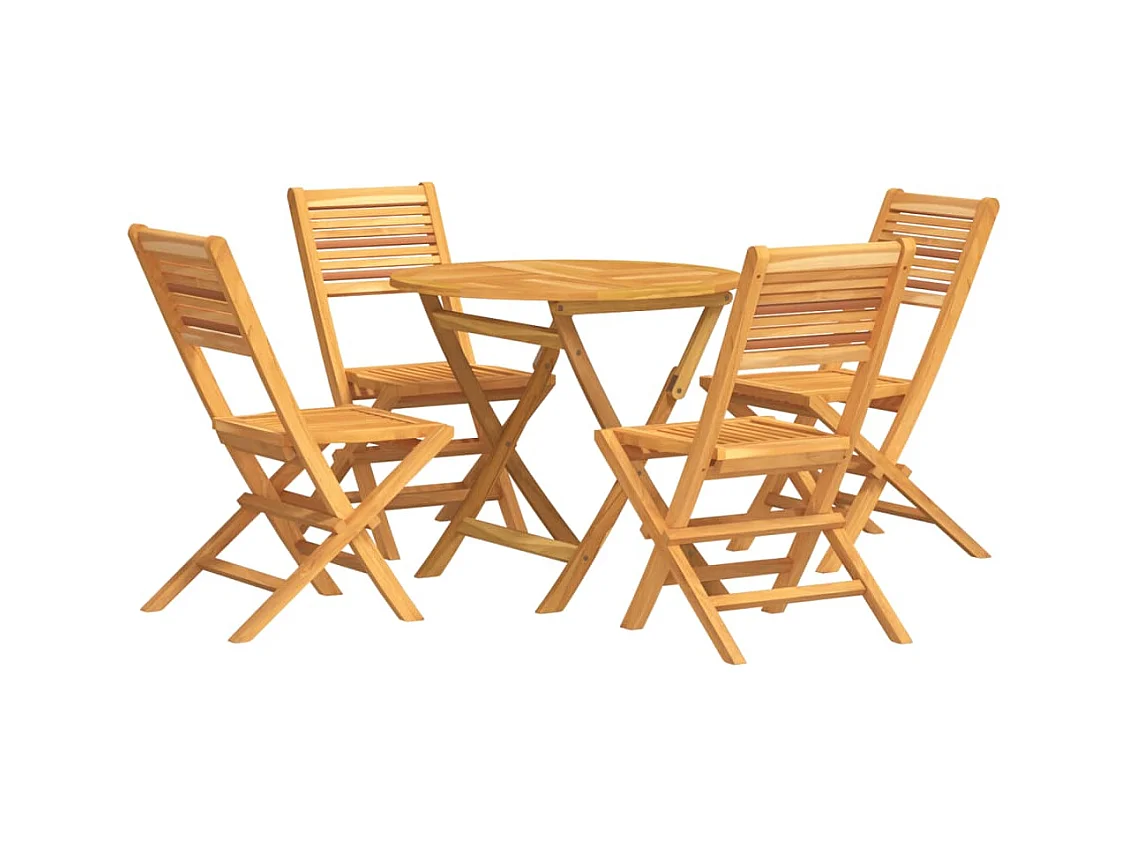 Corato  Ensemble à manger de jardin 5 pcs Bois de teck massif