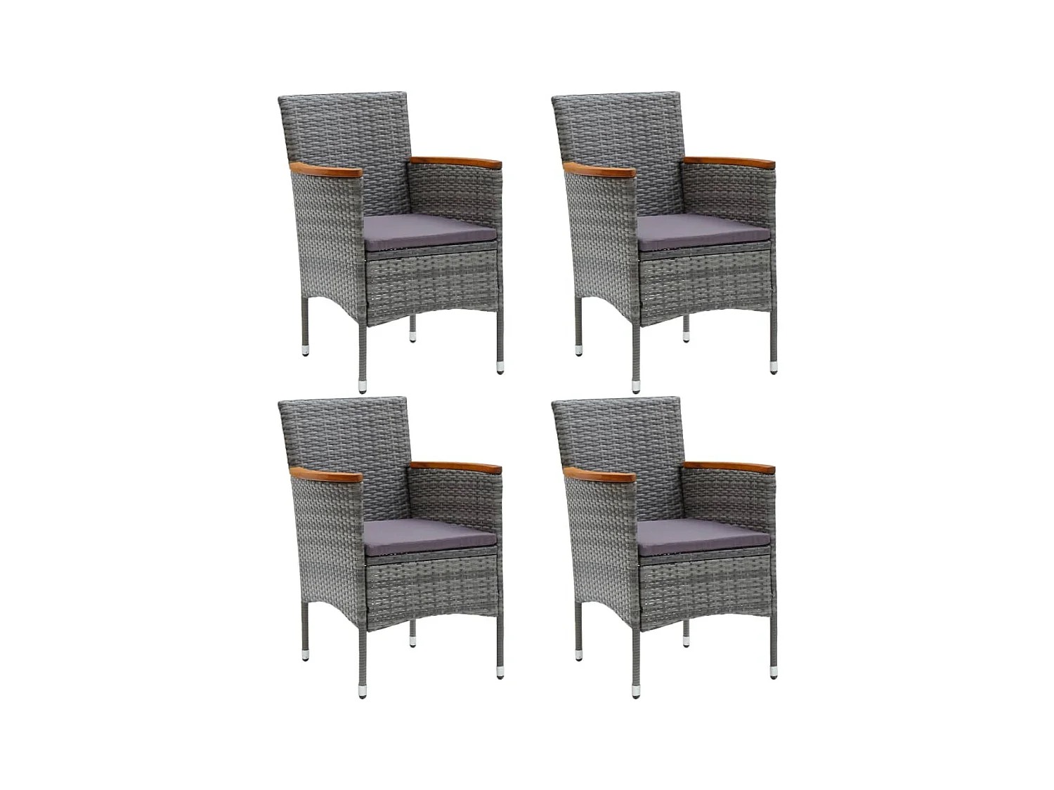 Fyndal  Ensemble à manger de jardin 5 pcs Gris