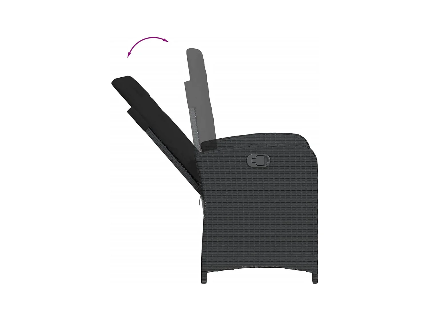 Ilsora  Ensemble à manger de jardin avec coussins 3 pcs Noir