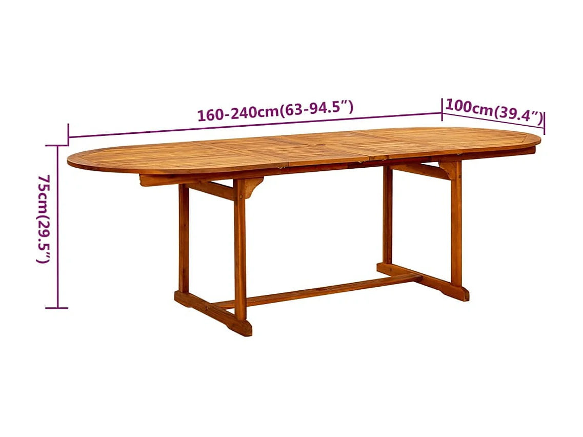 Claire-Corinne  9-delige Tuinset massief acaciahout