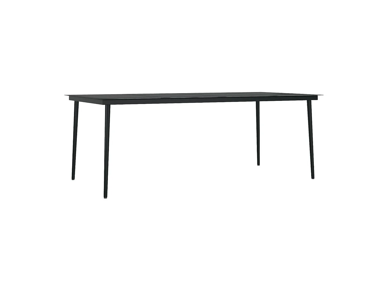 Wenlin  Juego de comedor de jardín 7 piezas negro