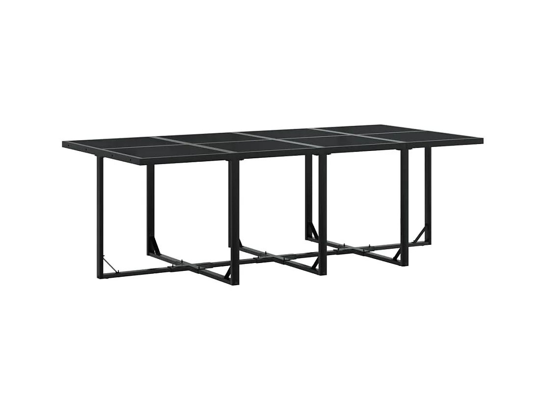 Isalora  Set comedor de jardín con cojines 13 pzas ratán sintético negro