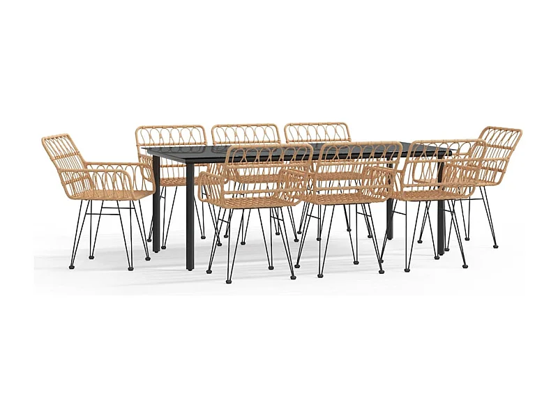 Francisca  9-delige Tuinset poly rattan