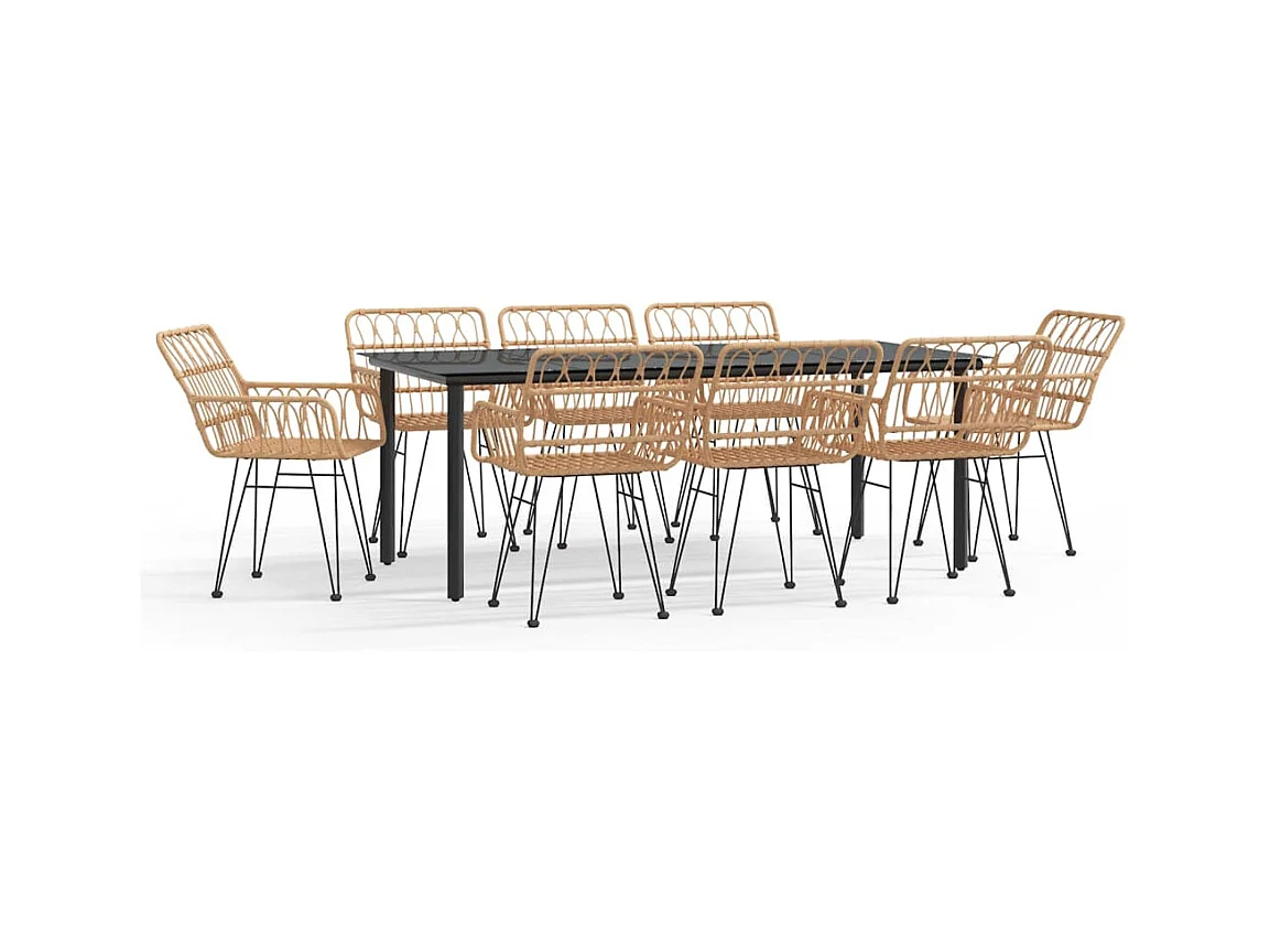 Francisca  9-delige Tuinset poly rattan