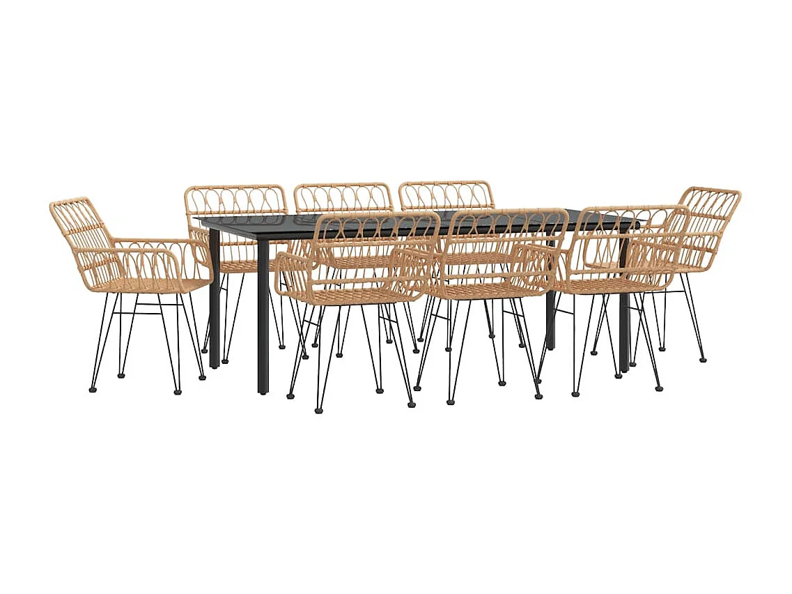 Francisca  9-delige Tuinset poly rattan