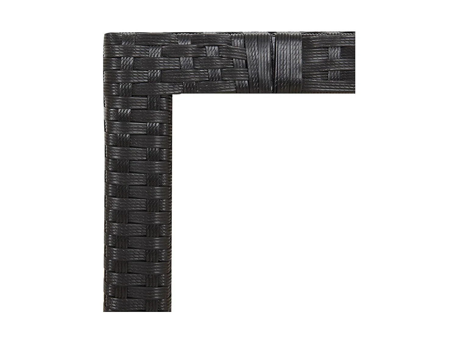 Ziriel  Ensemble à manger de jardin coussins 7pcs Noir Résine tressée