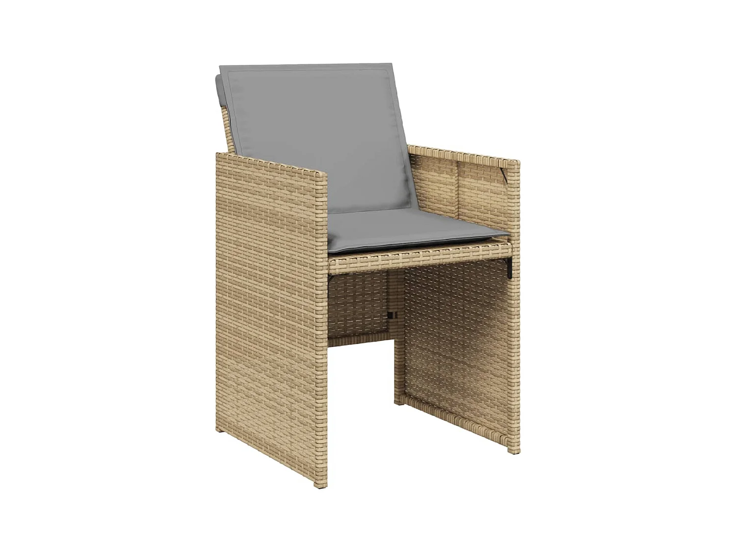 Ljungby  7-delige Tuinset met kussens poly rattan gemengd beige