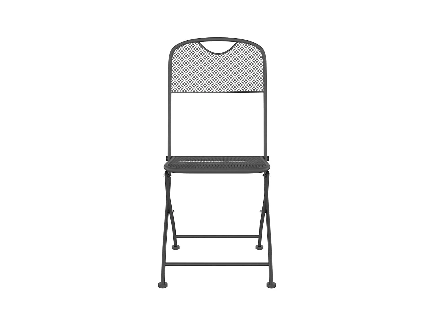 Luan  Ensemble à manger de jardin 7 pcs anthracite métal maille