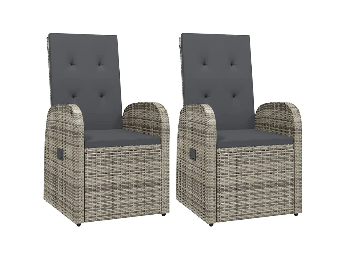 Ringsted  Ensemble à manger de jardin 3 pcs coussins gris résine tressée