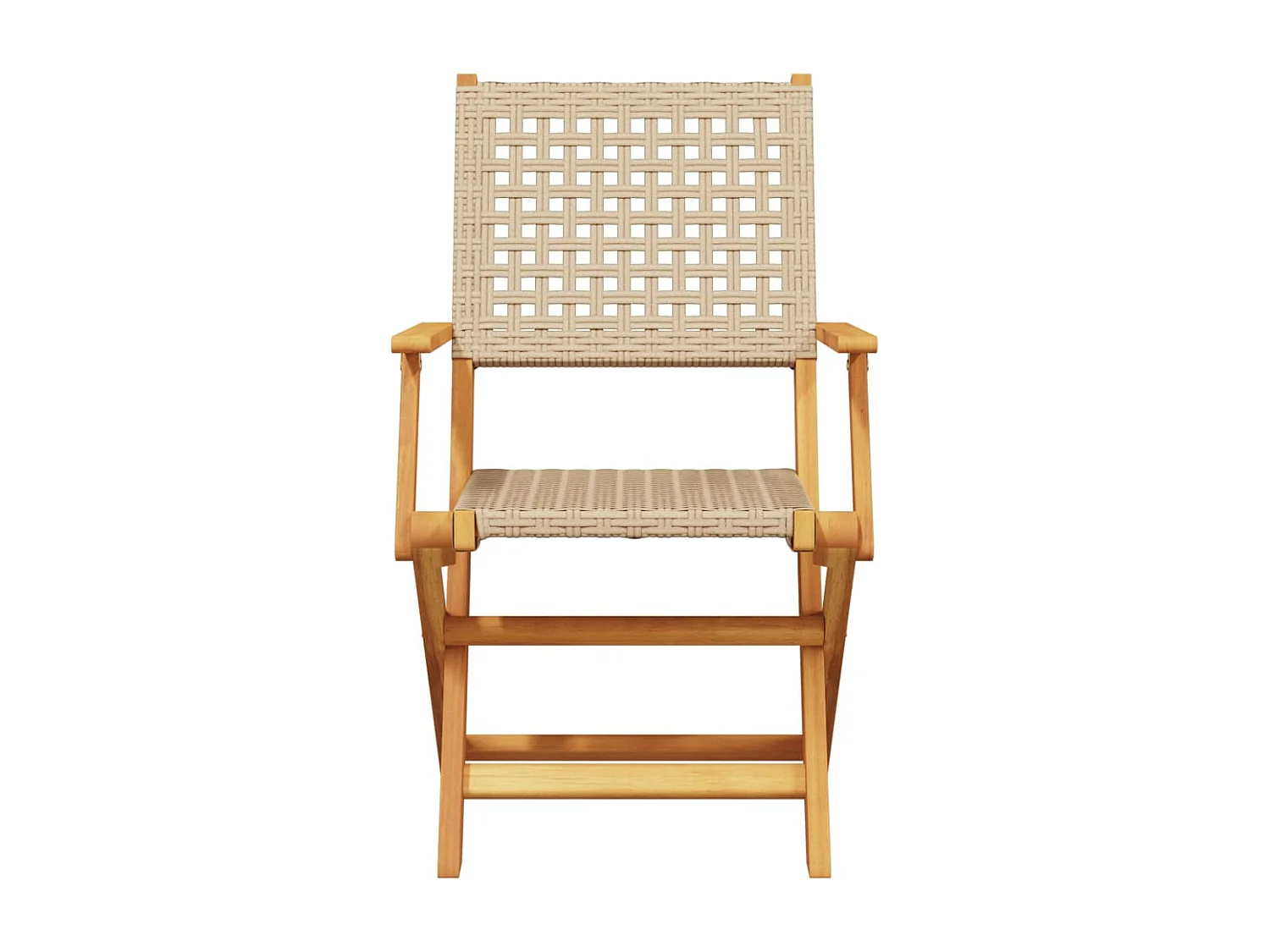 Holmsjö  5-delige Tuinset poly rattan en massief hout beige