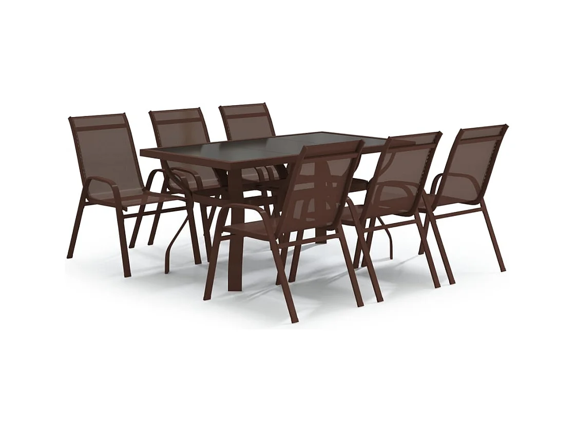 Katie Belle  7-delige Tuinset bruin en zwart