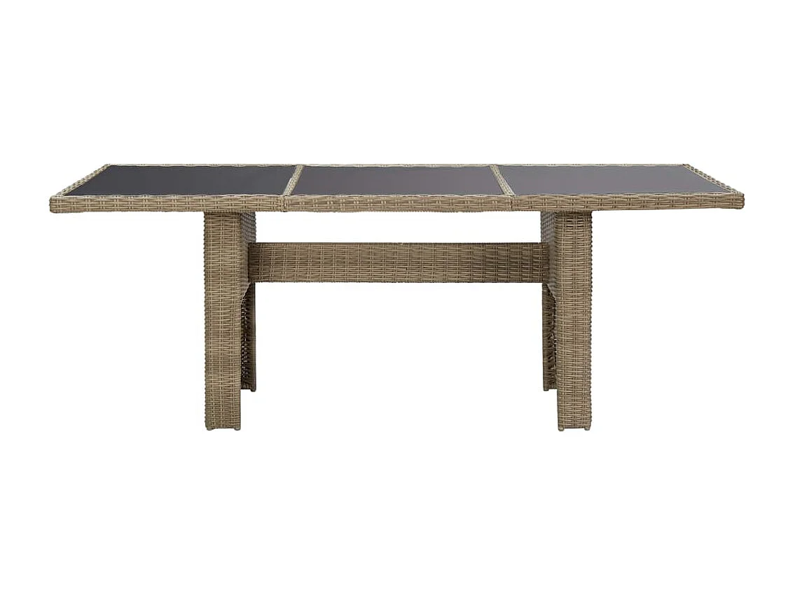 Garden Furniture -  9-delige Tuinset poly rattan bruin