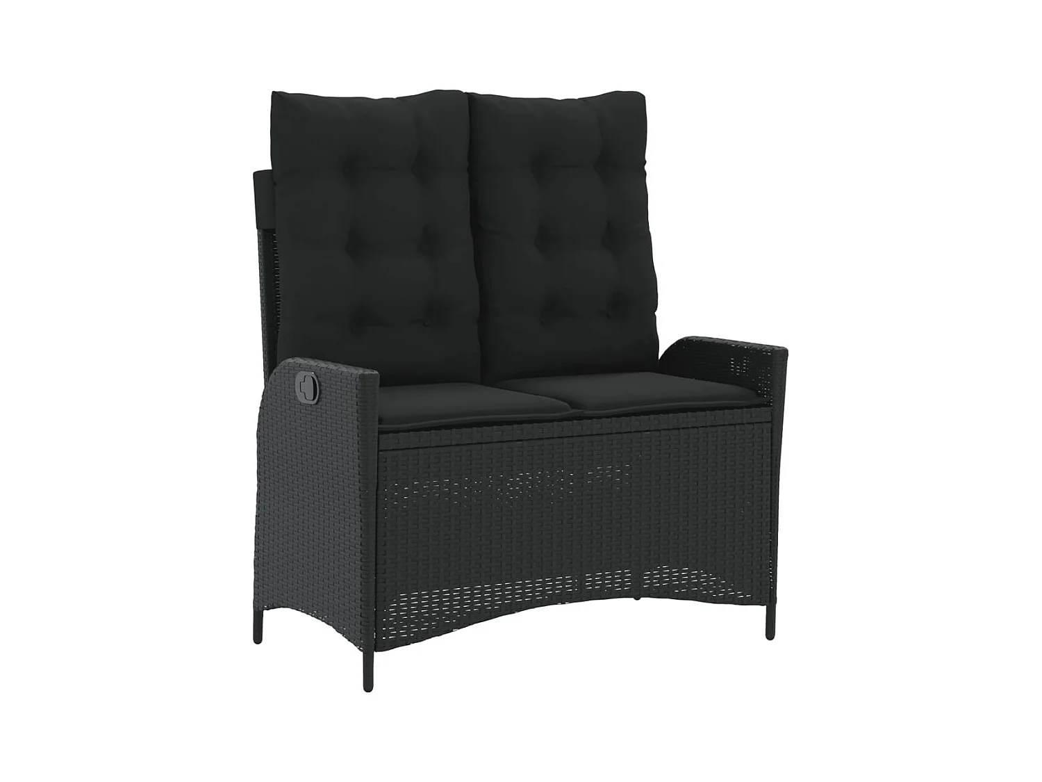 Sandviken  Ensemble à manger de jardin coussins 2pcs noir résine tressée