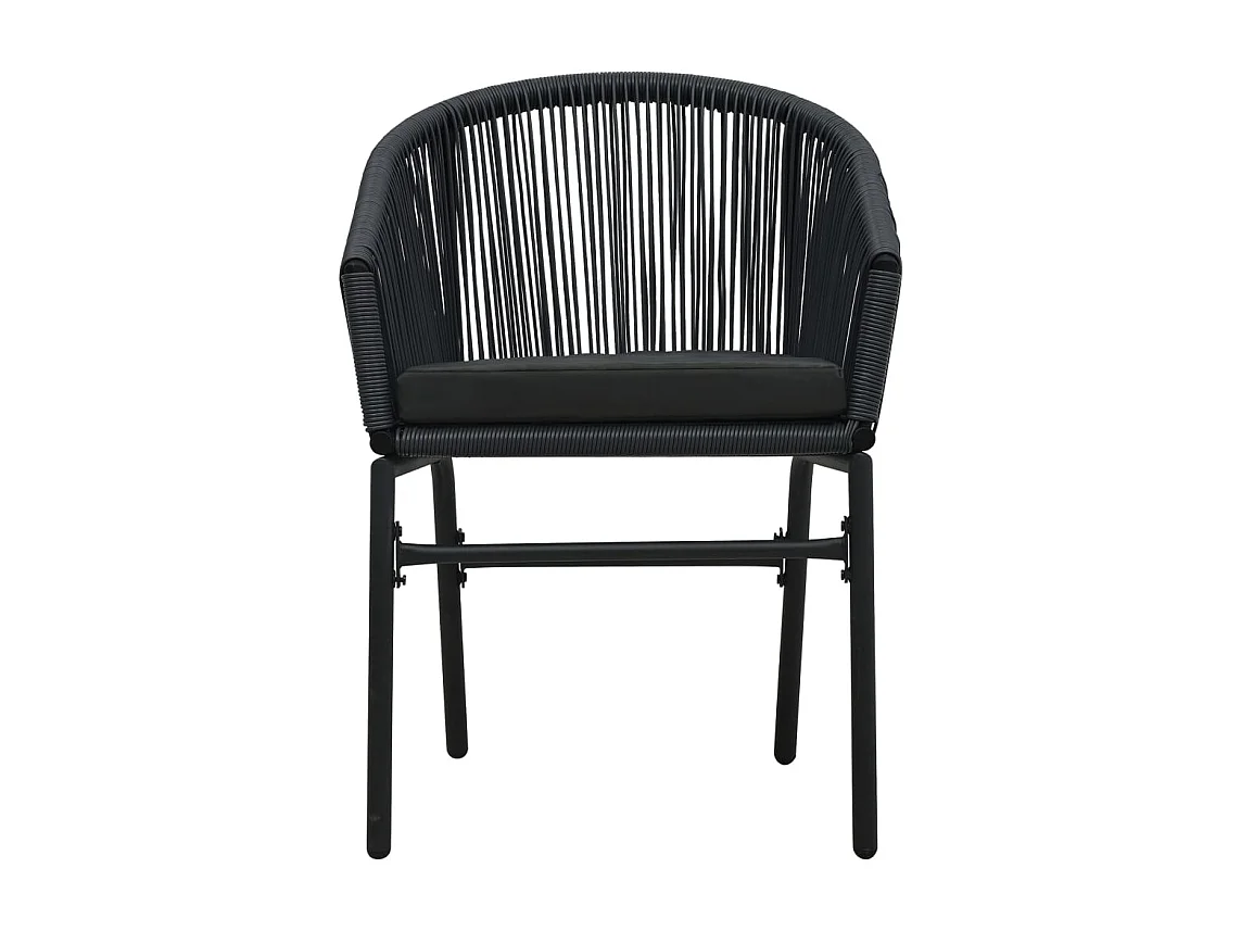 Belric  Ensemble à manger de jardin 9 pcs Noir