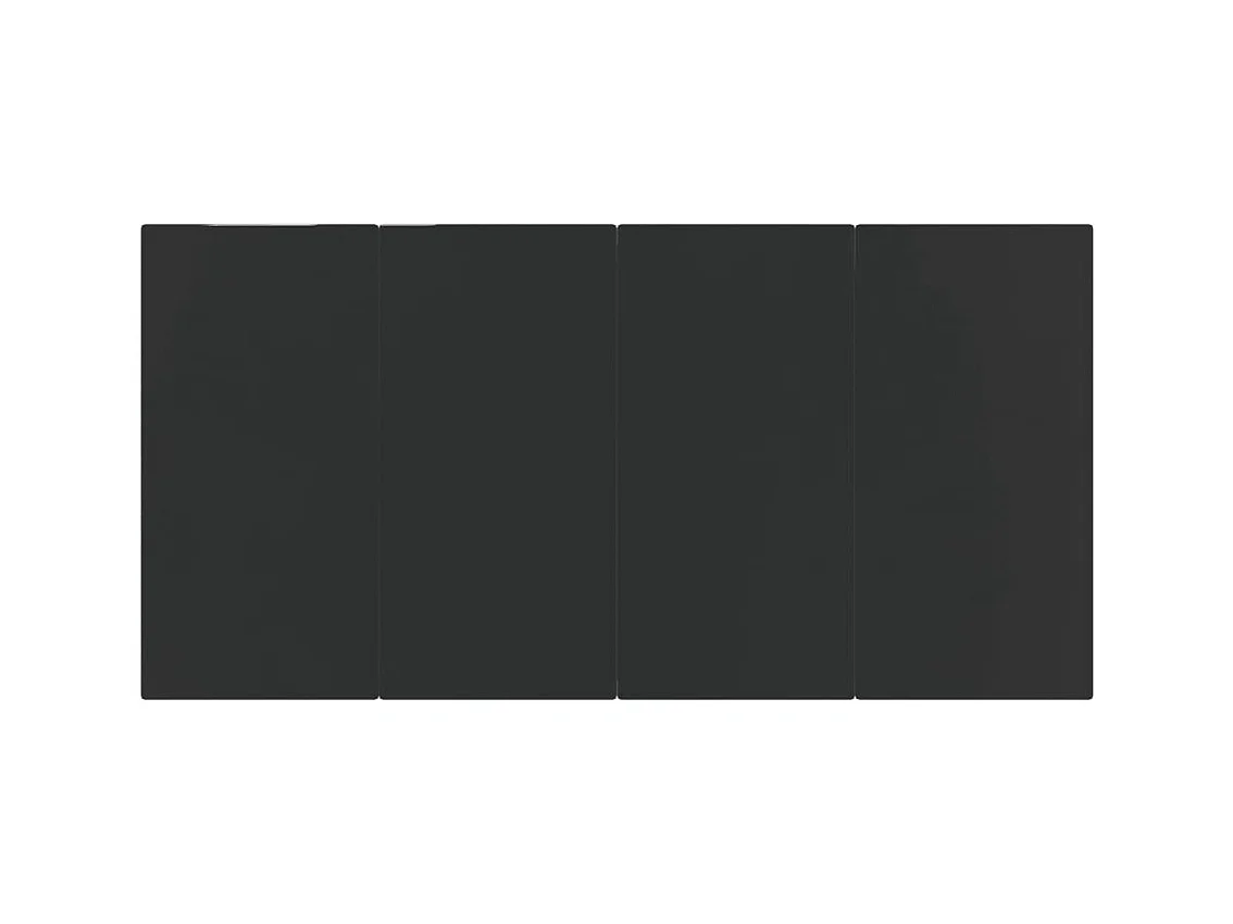 La Verne  Ensemble à manger de jardin 5 pcs Noir Résine tressée