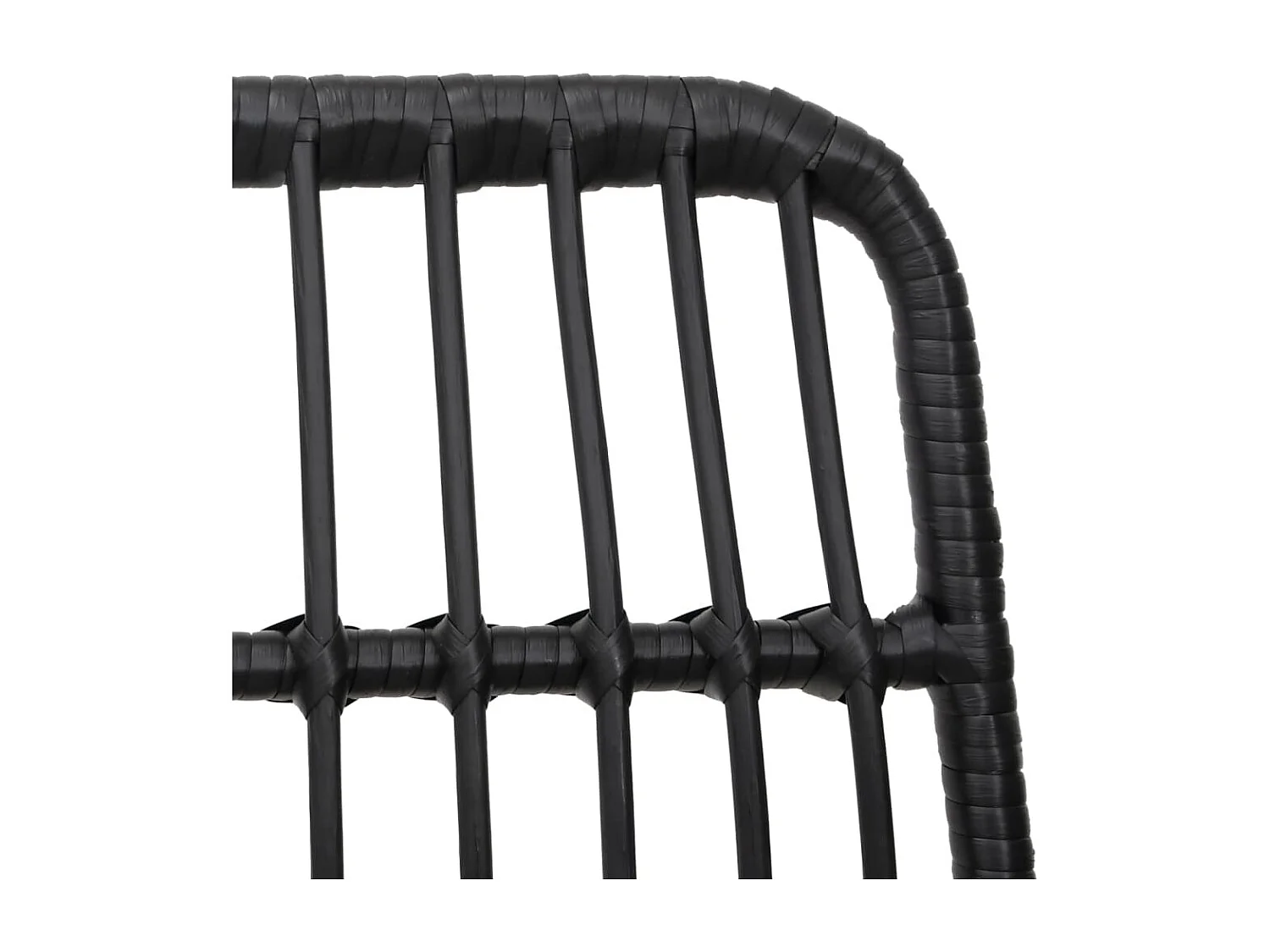 Prolenta Premium -  Ensemble à manger de jardin 5 pcs Noir Résine tressée