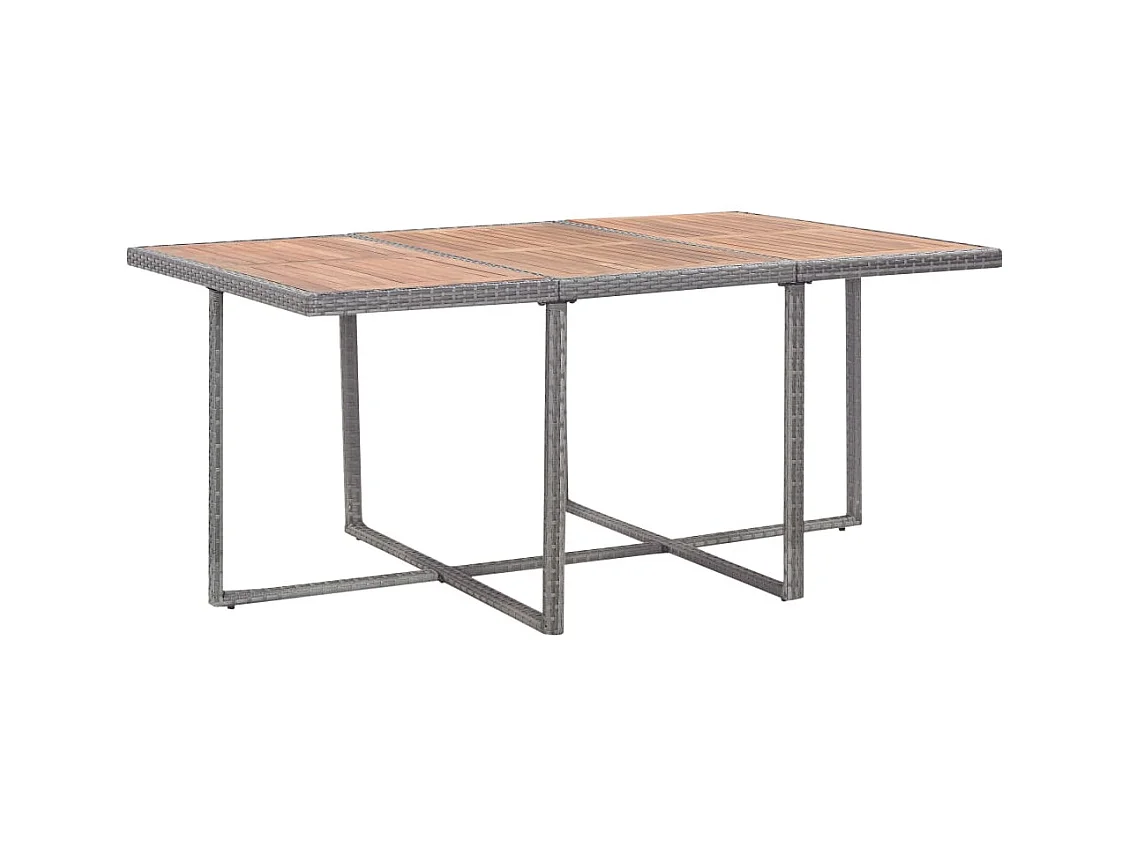 Kyllar  Ensemble à manger d’extérieur et coussins 11 pcs résine tressée