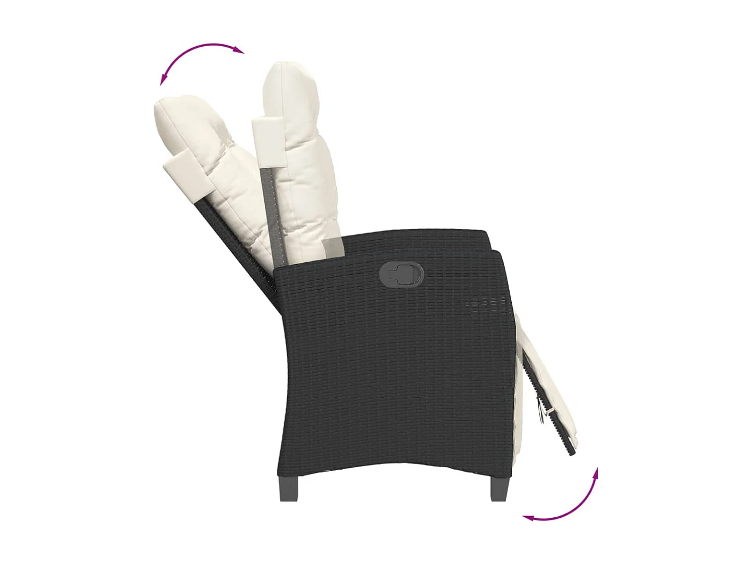 Bryndra  Ensemble à manger de jardin 9pcs coussins noir résine tressée