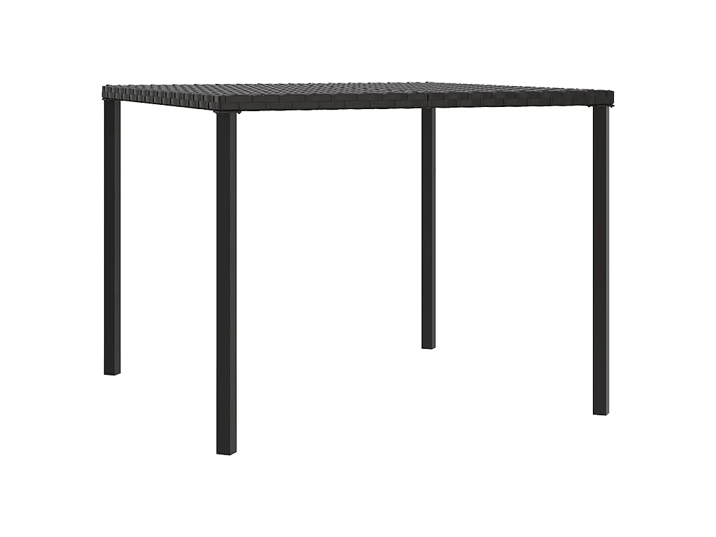 Paul-Lucien-Marie  Set comedor de jardín 6 pzas con cojines ratán sintético negro