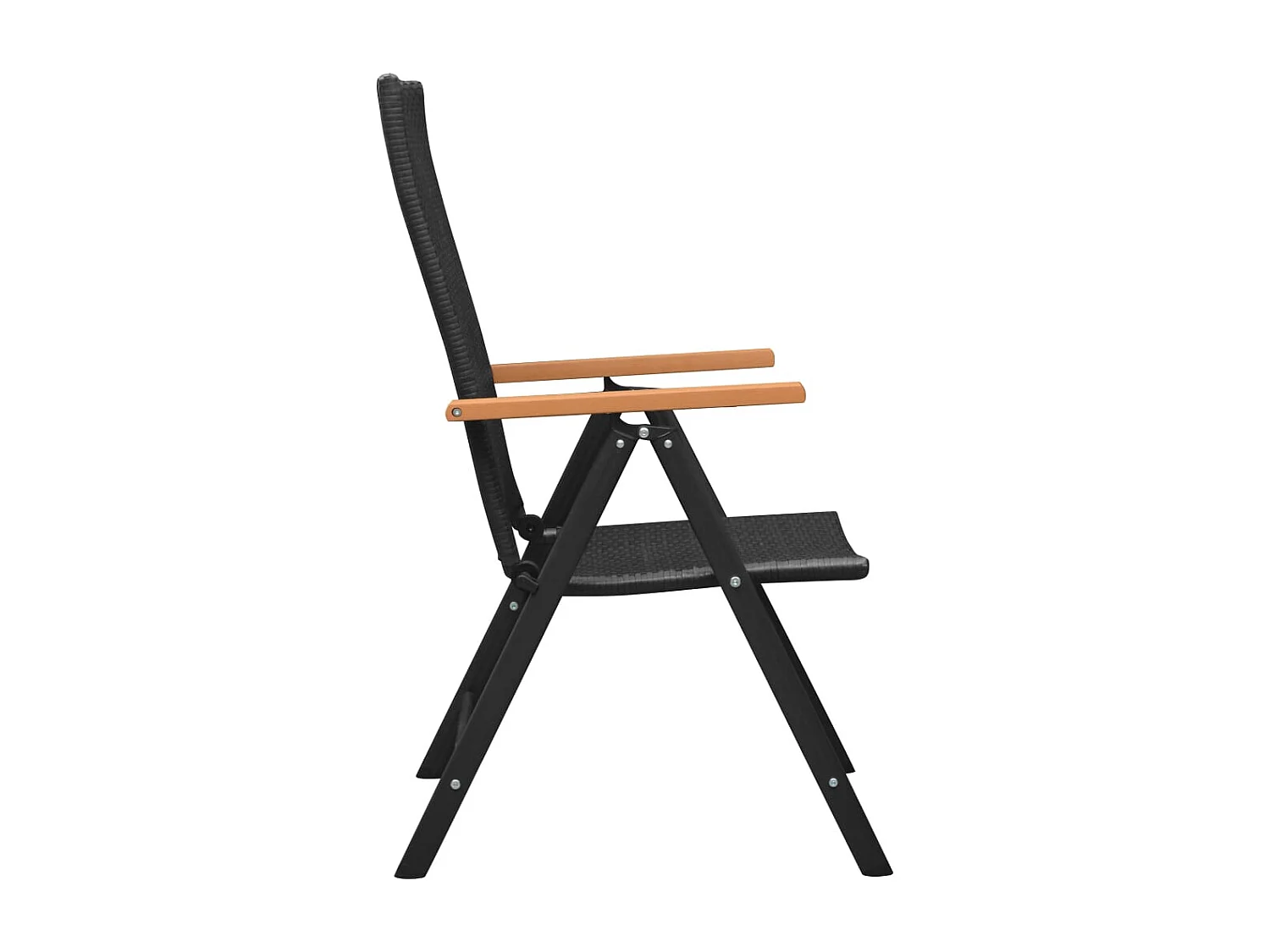 Volny  Ensemble à manger de jardin 7 pcs noir et marron