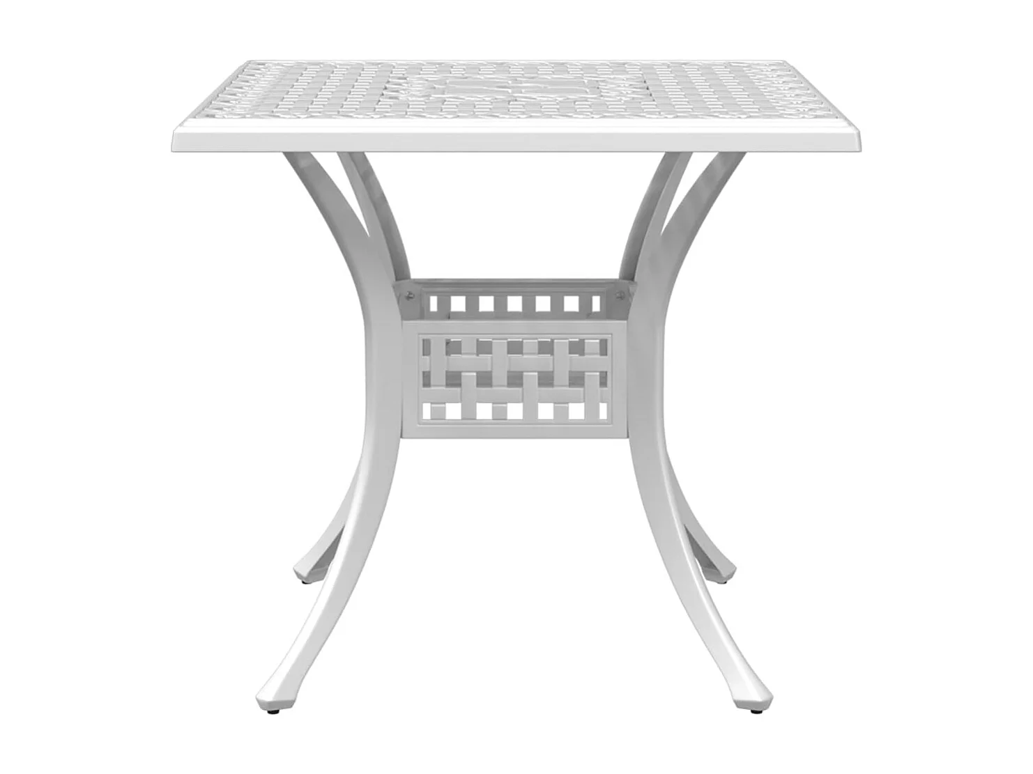 Prolenta Premium -  Ensemble à manger de jardin 5 pcs blanc aluminium coulé