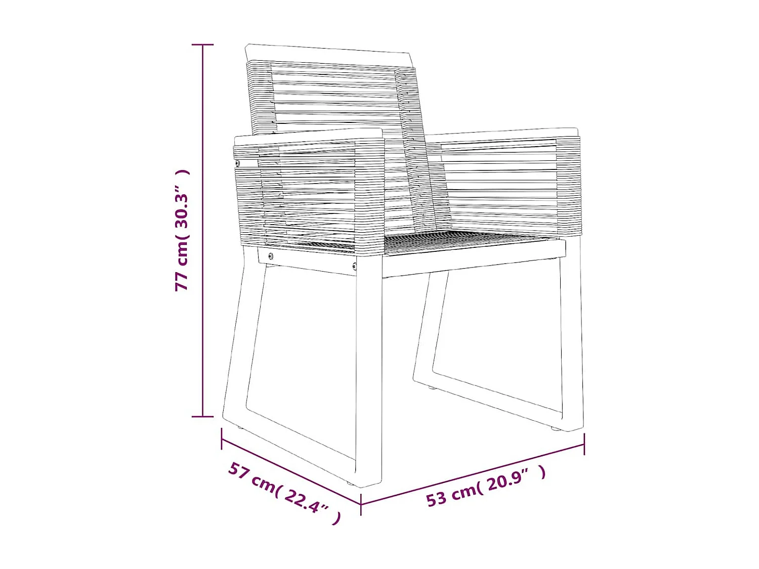 Wenlin  Ensemble à manger de jardin 7 pcs Noir Rotin PVC