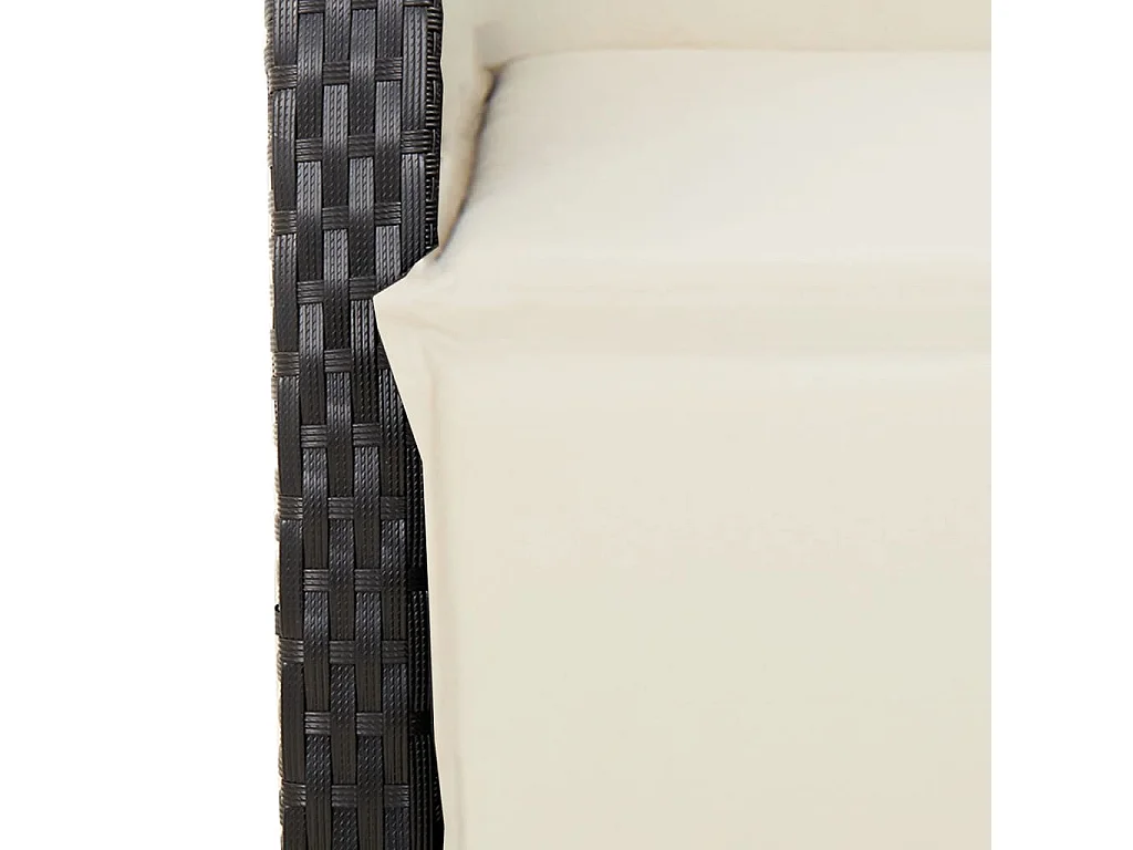 Hillside  7-delige Tuinset met kussens poly rattan zwart