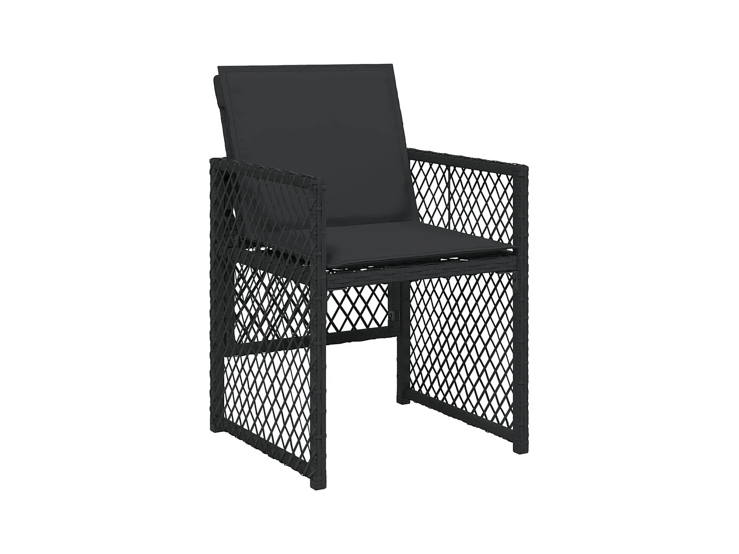 Connersville  13-delige Tuinset met kussens poly rattan zwart