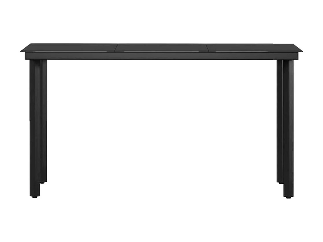 Hillsboro  Ensemble à manger de jardin avec coussins 5 pcs Noir