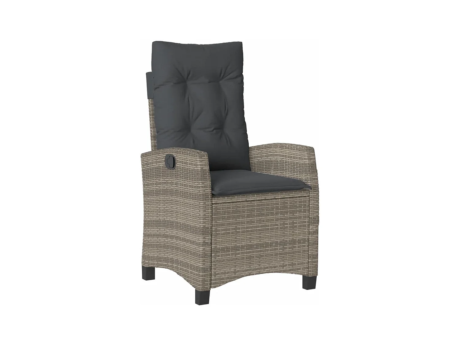 Magnir  Ensemble à manger de jardin et coussins 7 pcs gris rotin