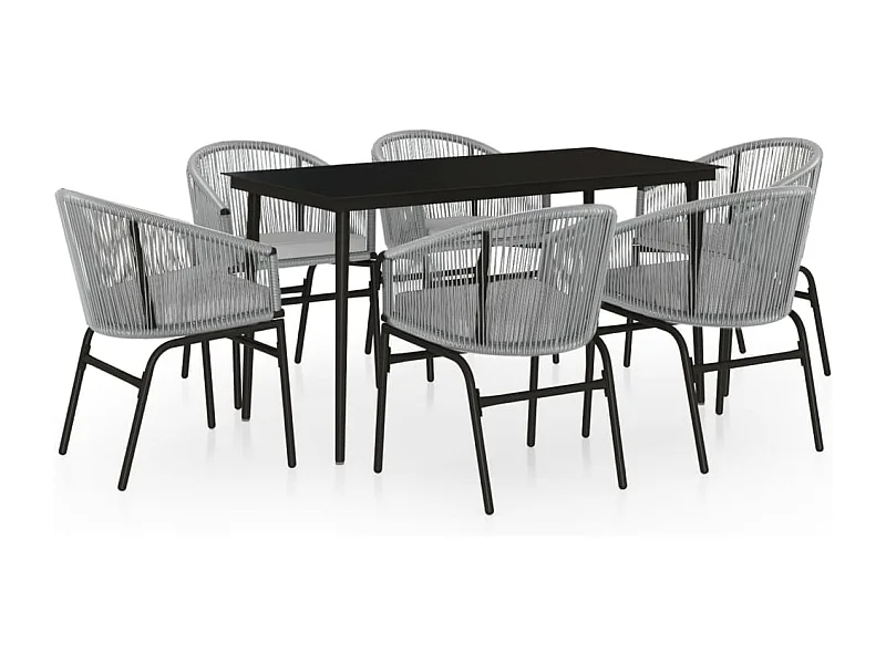 Belric  7-delige Tuinset grijs