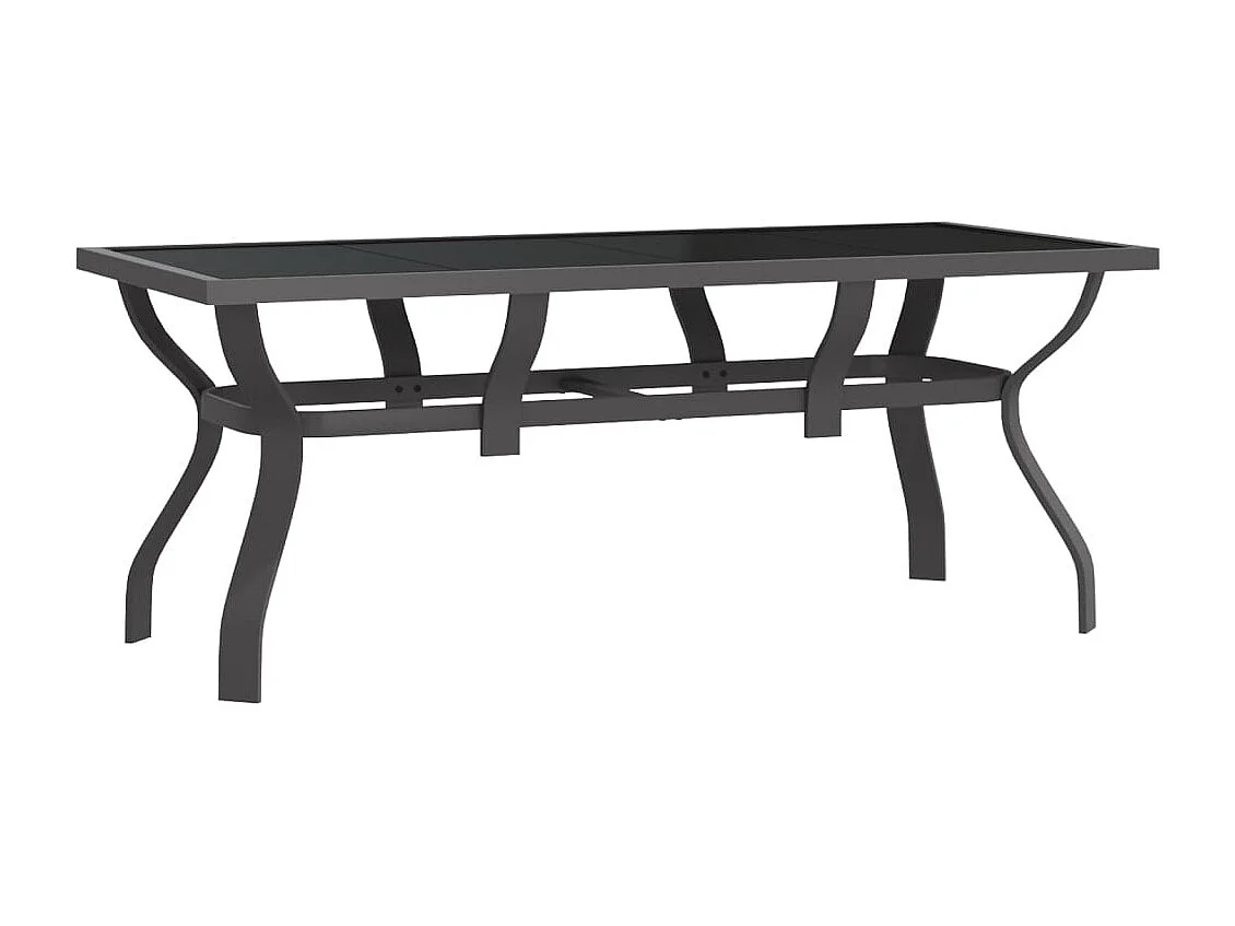 Katie Belle  Ensemble à manger de jardin 5 pcs Gris et noir