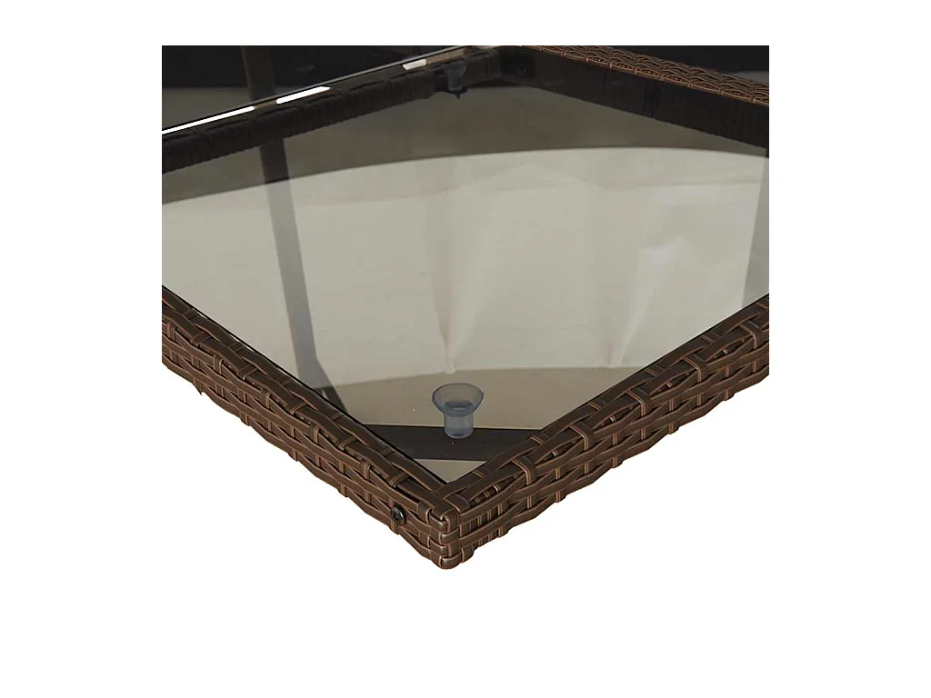 Maart  15-delige Tuinset met kussens poly rattan bruin