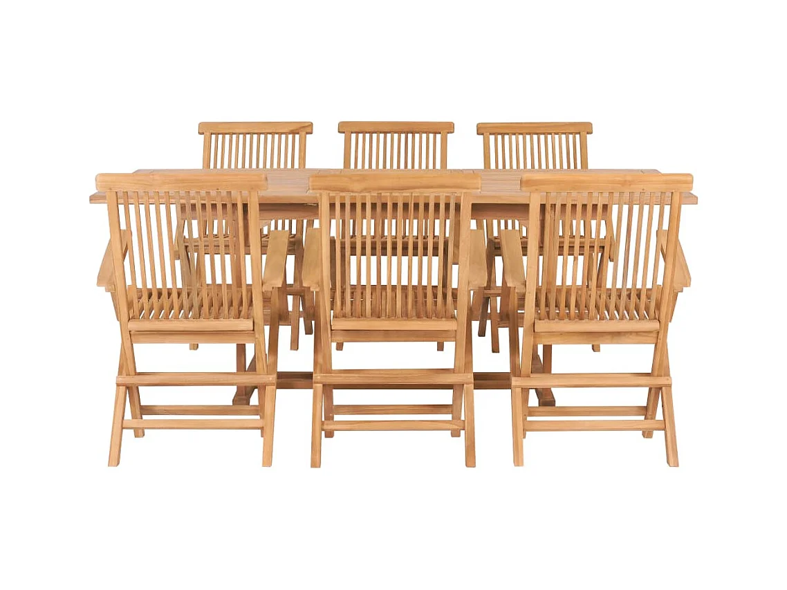 Ray Alan  Ensemble à manger d'extérieur 7pcs 150-200x100x75cm Teck massif