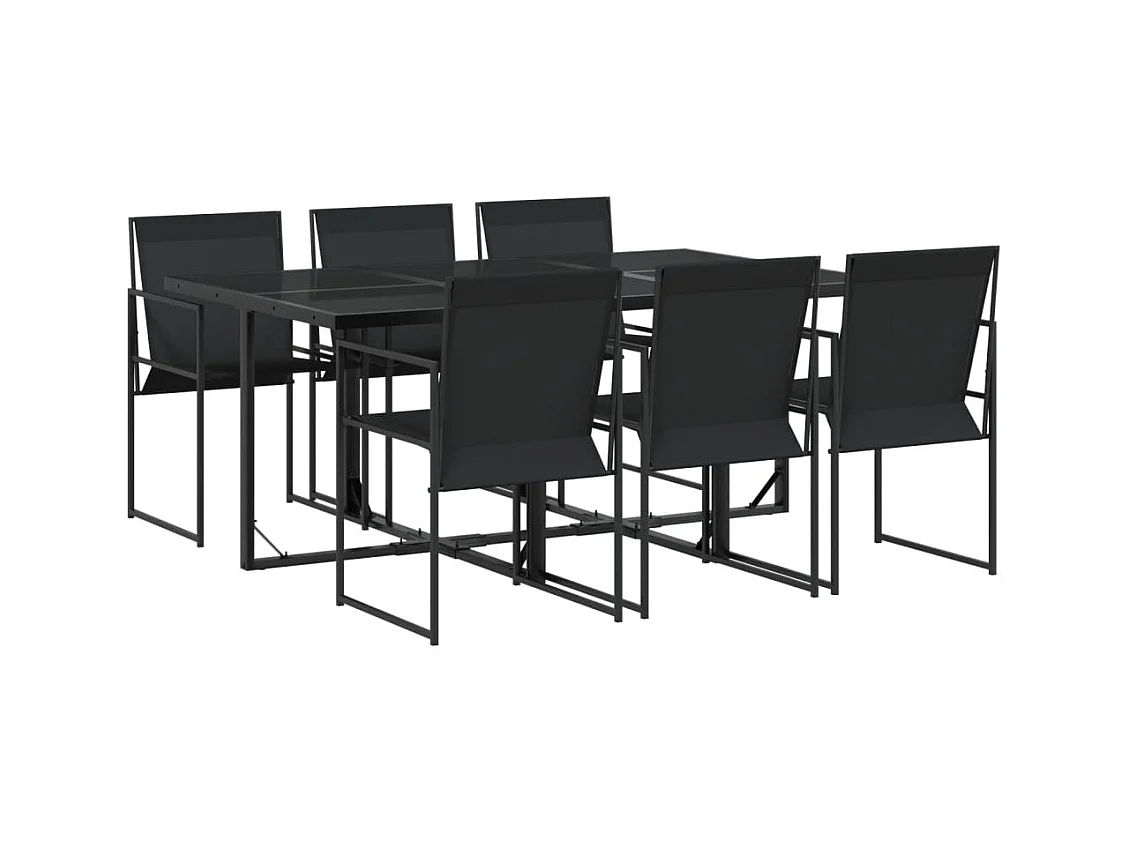 Suze  7-delige Tuinset textileen zwart