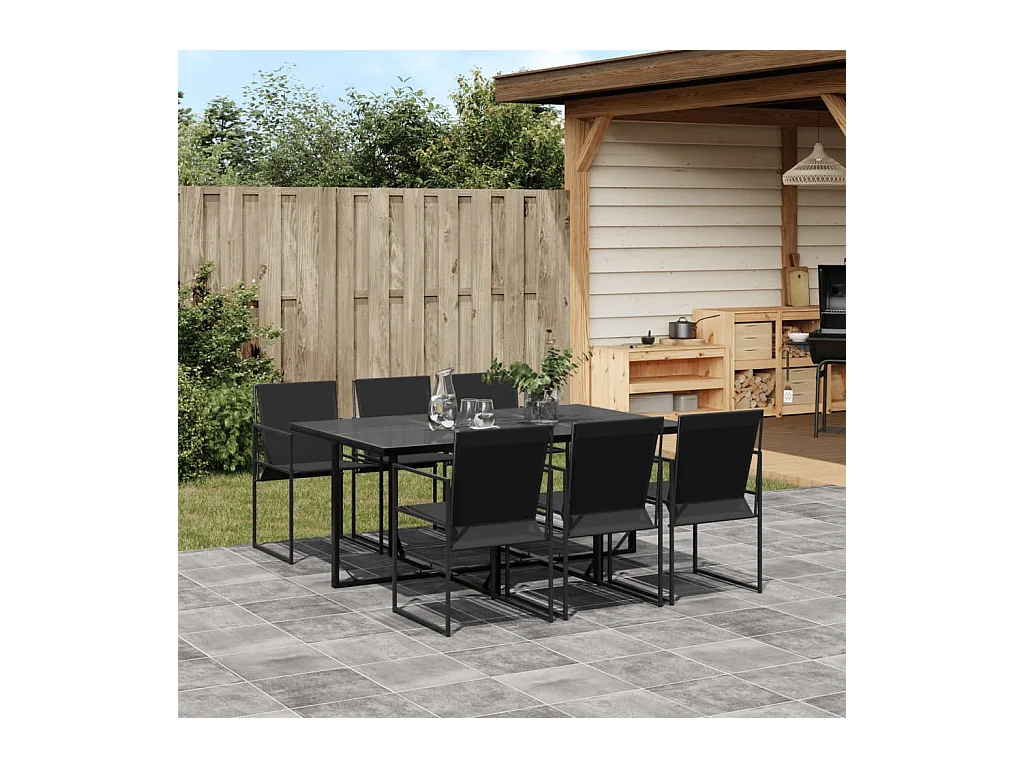 Suze  7-delige Tuinset textileen zwart