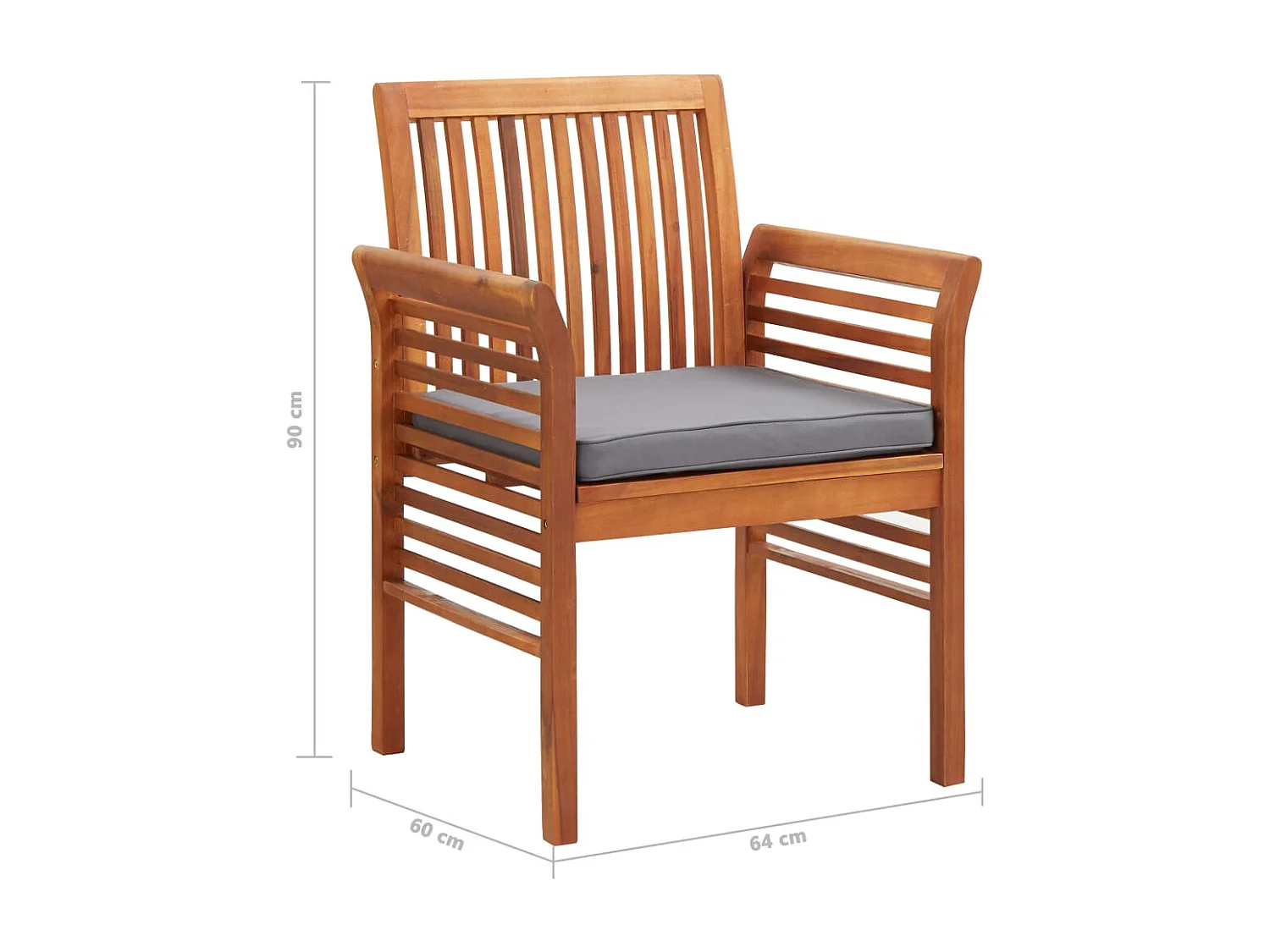 Xendar  Ensemble à manger d'extérieur 3 pcs et coussins Acacia solide