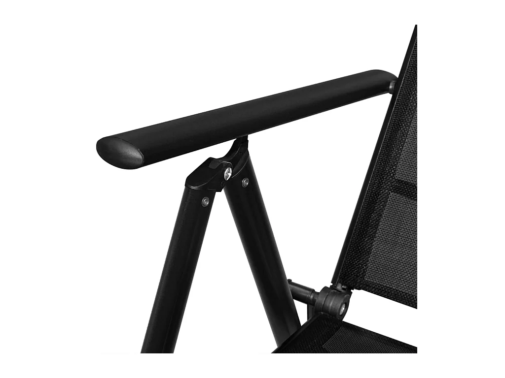 Prolenta Premium -  Ensemble à manger de jardin 7 pcs aluminium noir