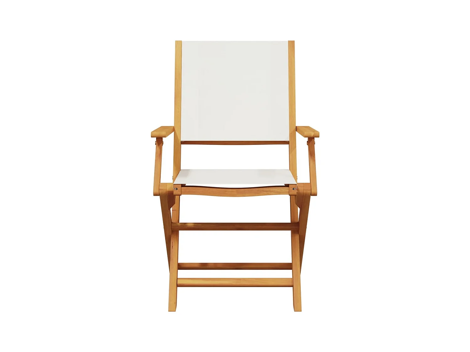 Geldenor  Ensemble à manger de jardin 7 pcs blanc crème tissu bois massif