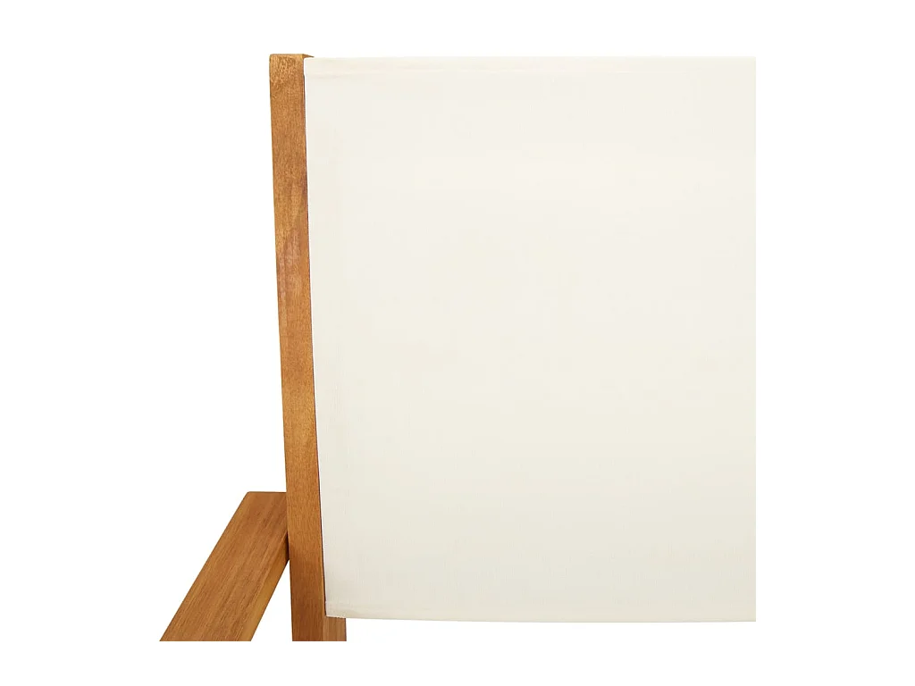 Geldenor  Ensemble à manger de jardin 7 pcs blanc crème tissu bois massif