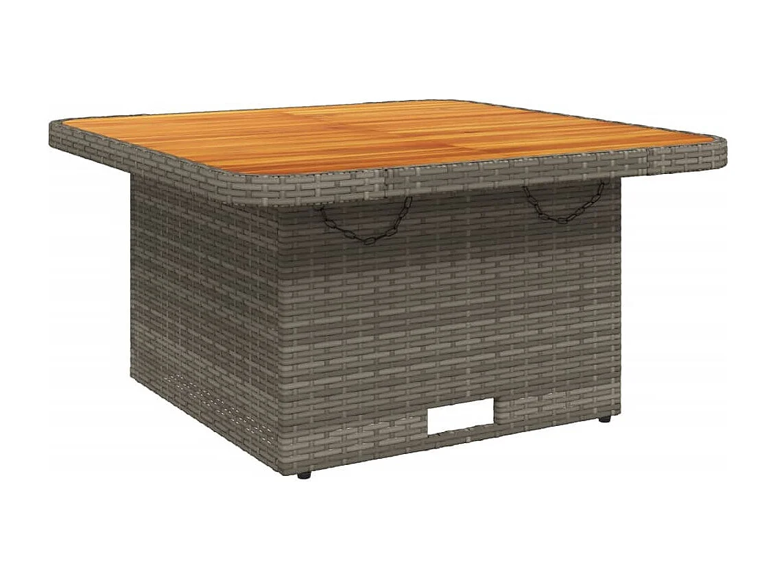 Myrvin  Ensemble à manger de jardin 3 pcs coussins gris résine tressée