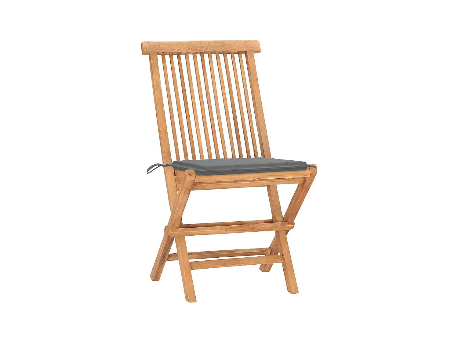 Tigard  Set comedor de jardín plegable 3 piezas madera de teca cojines