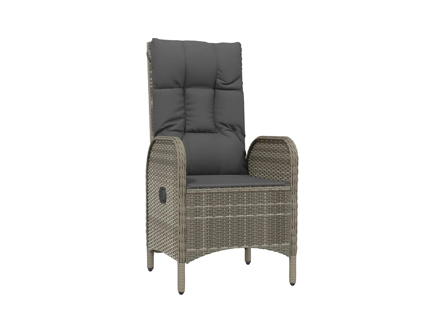 Piero  Ensemble à manger de jardin 3 pcs coussins gris résine tressée