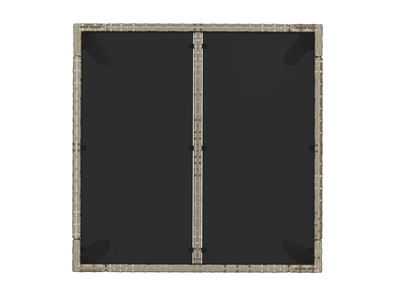 Piero  Ensemble à manger de jardin 3 pcs coussins gris résine tressée