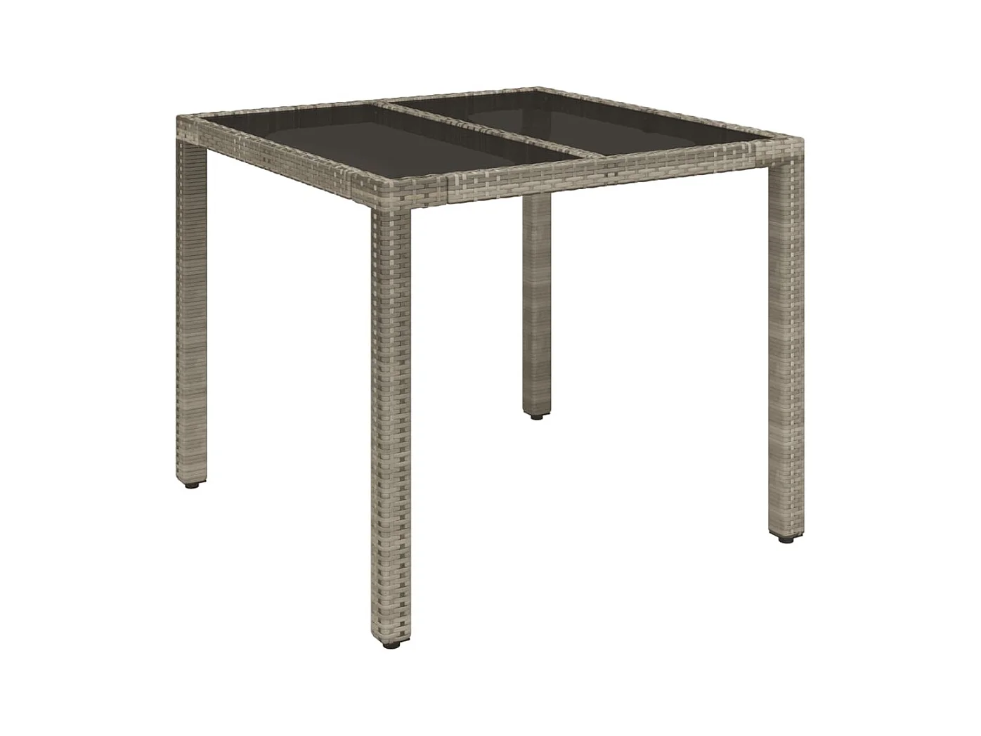 Vinkel  Ensemble à manger de jardin 5 pcs coussins gris résine tressée