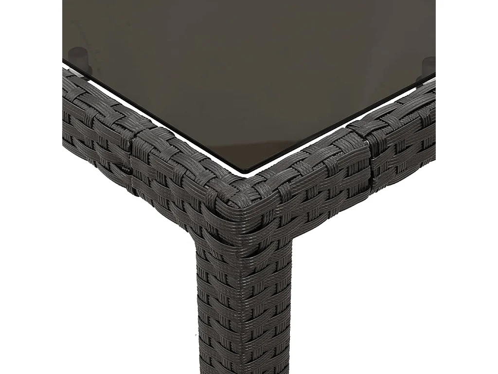 Prolenta Premium -  5-delige Tuinset met kussens poly rattan zwart